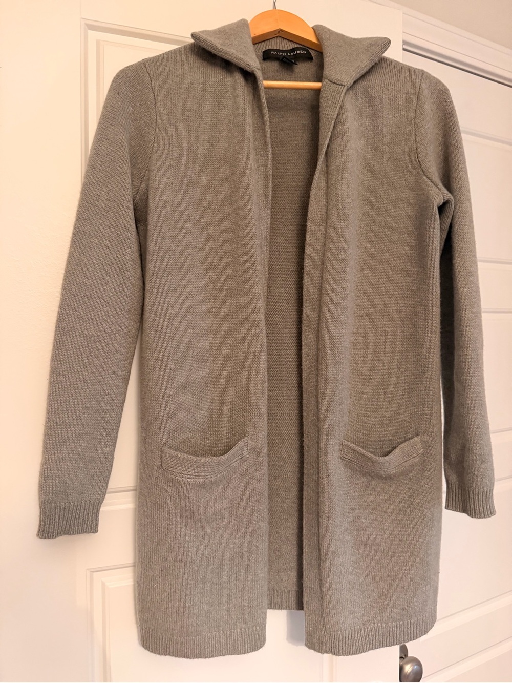 Ralph Lauren Black Label Women’s Gray Open Front Cashmere Cardigan small